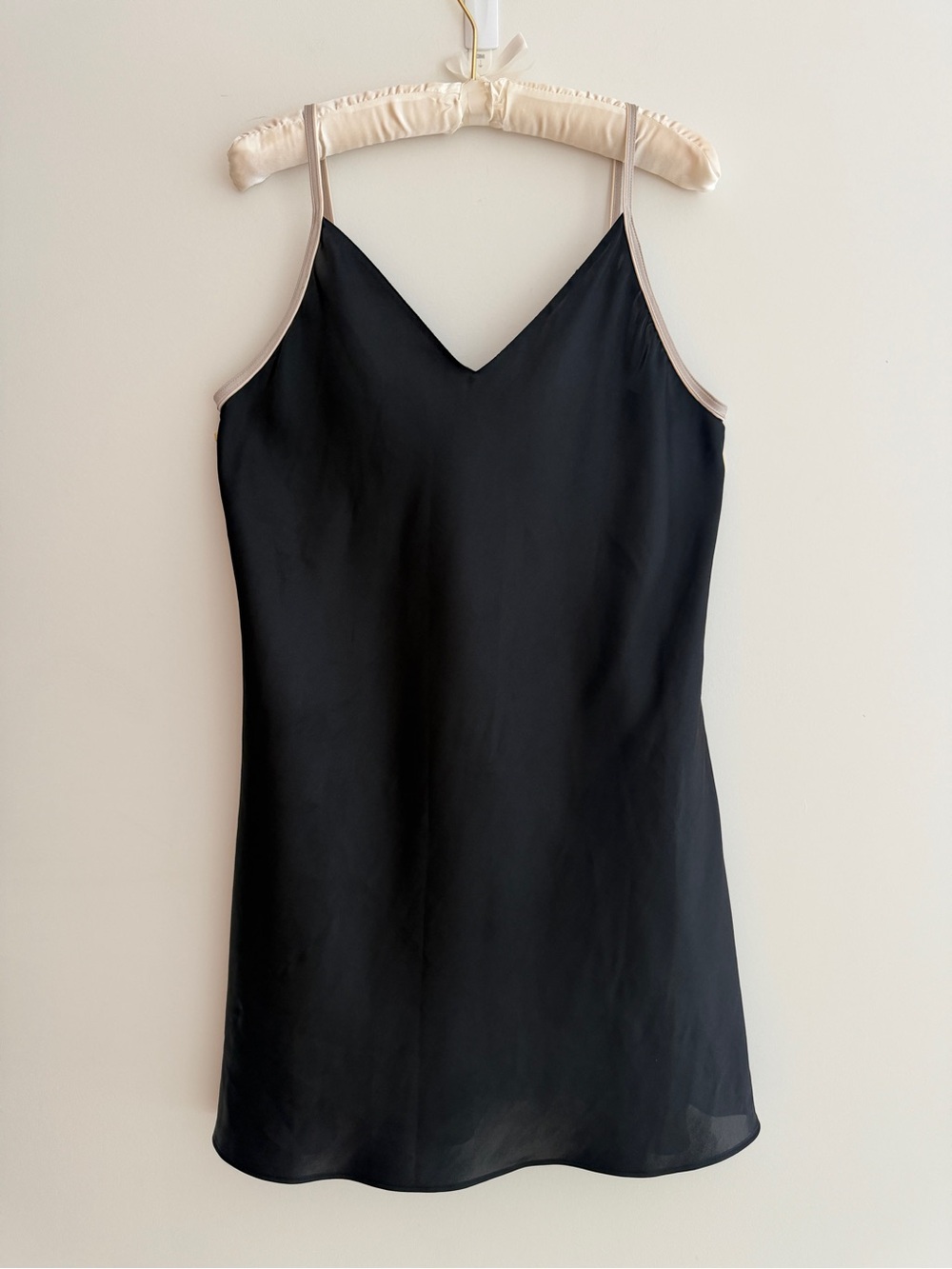 JONES NEW YORK Chemise Slip Short Nightgown Contrast Spaghetti Strap Lingerie
